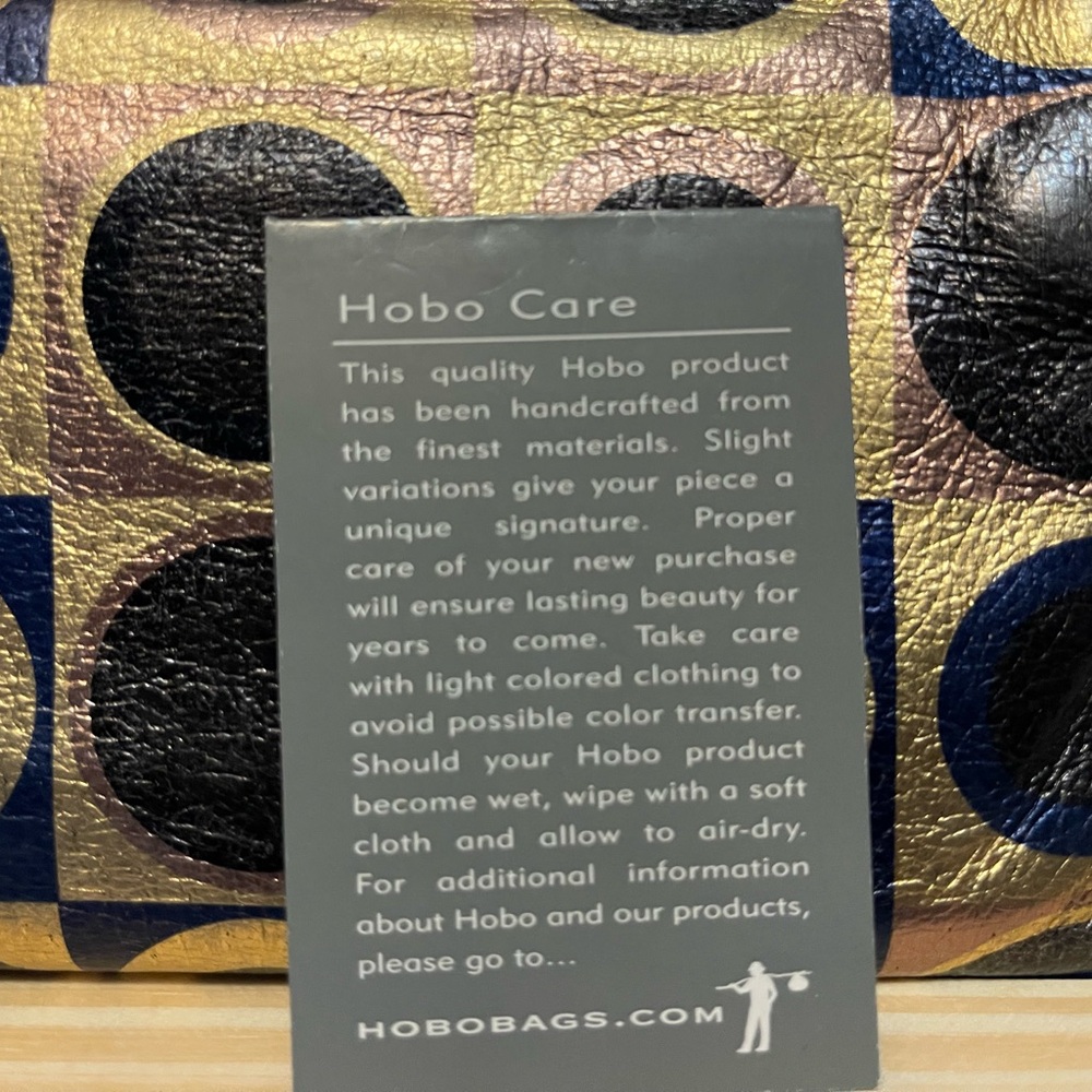 HOBO Gold and Black Circle Pattern Clutch - Picture 6 of 7